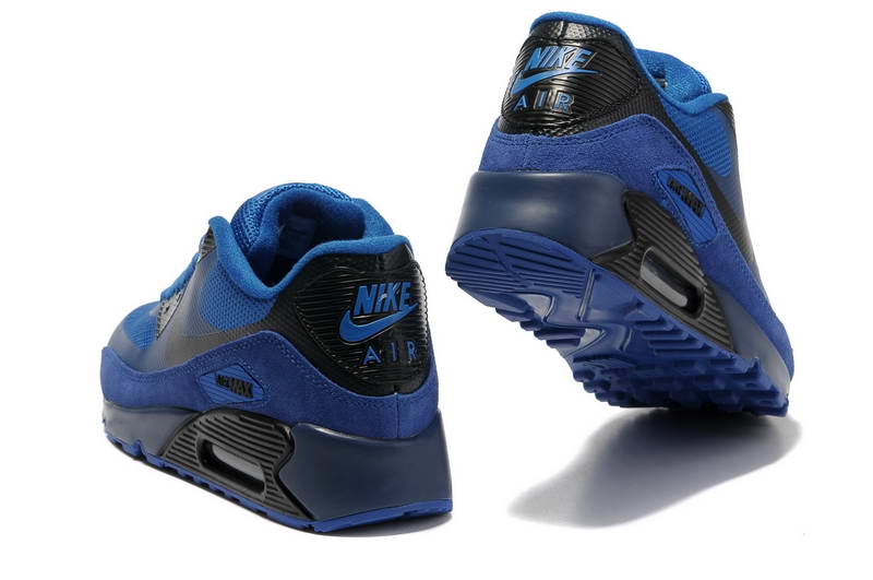 Air Max 90 Hyperfuse fourrure Chaussures Hommes Bleu Noir (3)